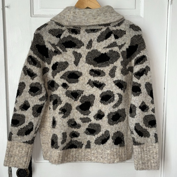 ANTHROPOLOGIE RD STYLE LEOPARD PRINT TURTLENECK PULLOVER SWEATER - Picture 6 of 12